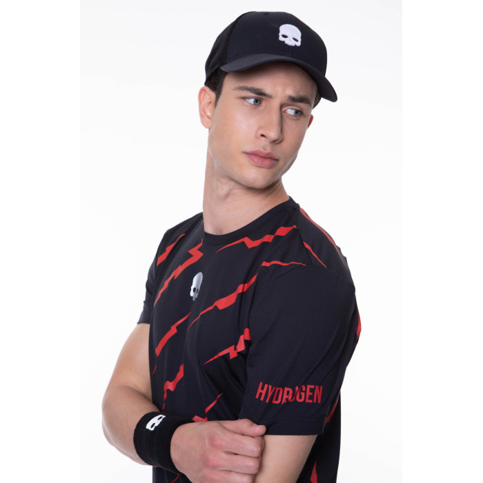 Hydrogen Camiseta Thunder Tech Hombre PE21 - negro rojo, negro