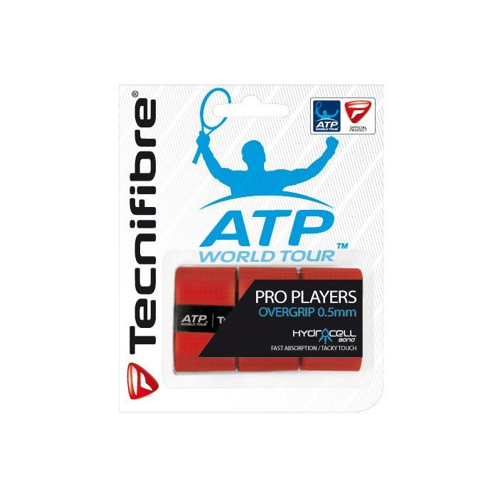 TECNIFIBRE PRO PLAYERS OVERGRIPS X3 ROUGE - 