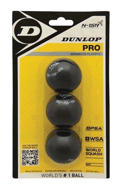 Dunlop 3 pelotas de squash Pro